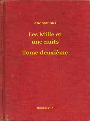 cover image of Les Mille et une nuits--Tome deuxieme